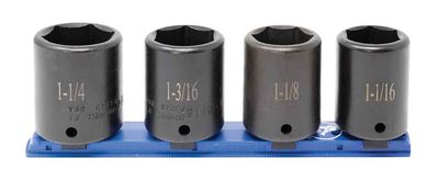 STI3204R1 - 4 Piece 1/2" Drive SAE Standard Impact Socket Set, 6-Point