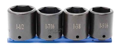 STI3204R2 - 4 Piece 1/2" Drive SAE Standard Impact Socket Set, 6-Point