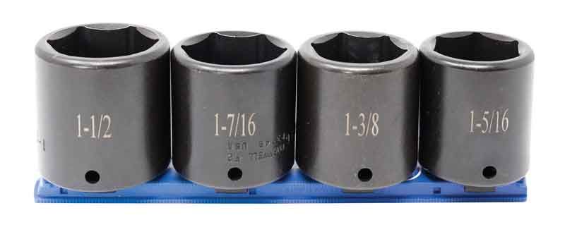 STI3204R2 - 4 Piece 1/2" Drive SAE Standard Impact Socket Set, 6-Point