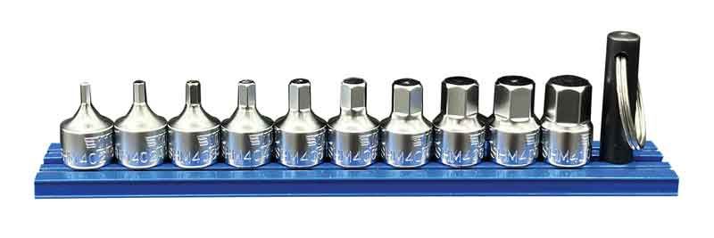 VMSHM400A - 10 Piece 1/4" Drive Stubby Hex Metric Driver Set