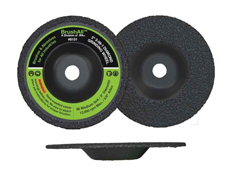 IP8151 - 3" 3-in-1 Diamond Grinding Wheel (36 Grit)