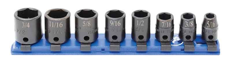STI2208R - 8 Piece 3/8" Drive SAE Standard Impact Socket Set, 6-Point