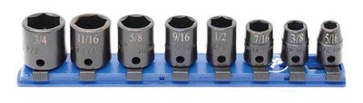 STI2208R - 8 Piece 3/8" Drive SAE Standard Impact Socket Set, 6-Point