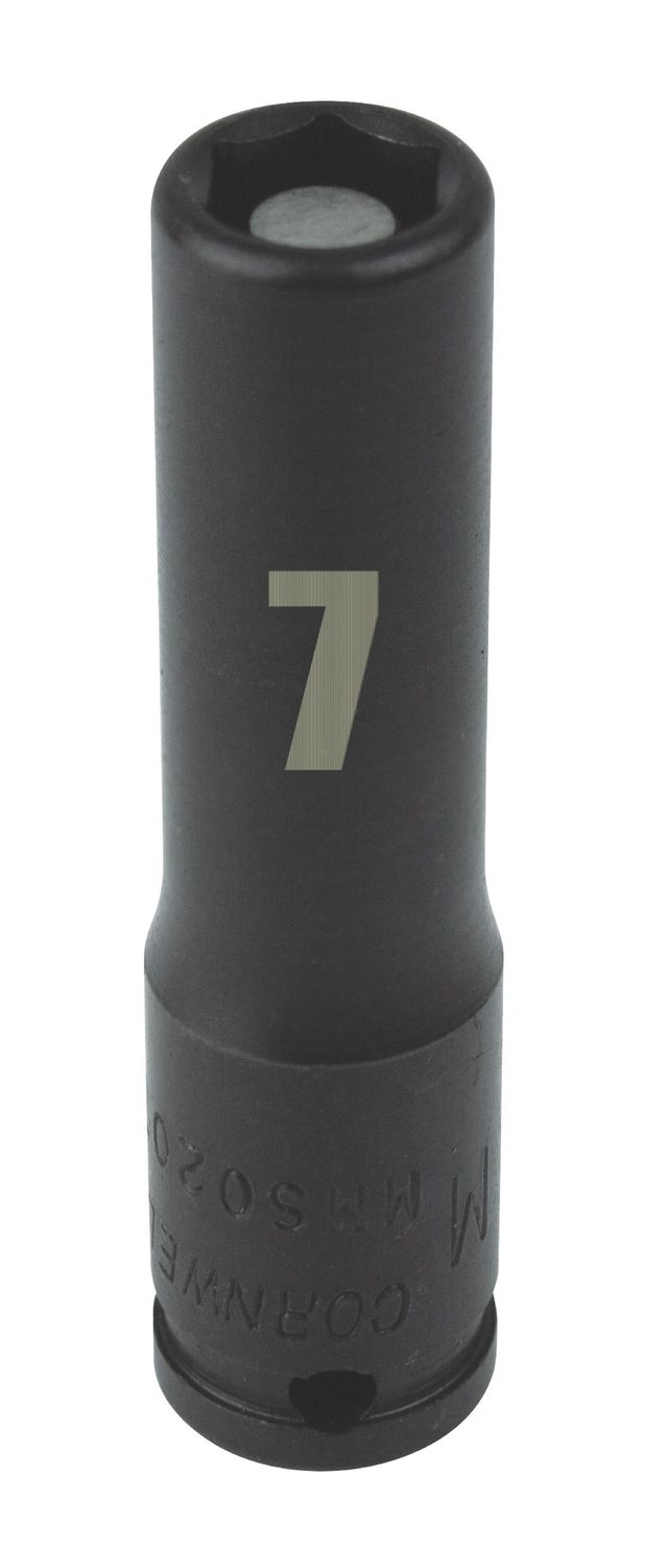 MMS0207R - 1/4" Drive 7mm Deep Spring Loaded Magnetic Socket, 6-Point