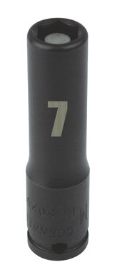MMS0207R - 1/4" Drive 7mm Deep Spring Loaded Magnetic Socket, 6-Point