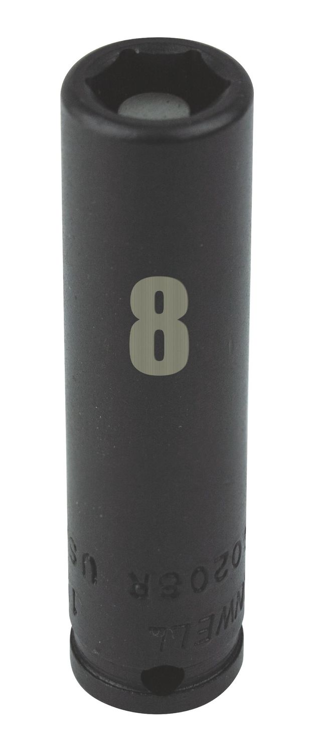MMS0208R - 1/4" Drive 8mm Deep Spring Loaded Magnetic Socket, 6-Point