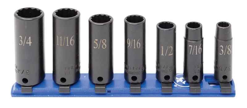 STI2107LR - 7 Piece 3/8" Drive SAE Deep Impact Socket Set, 12-Point
