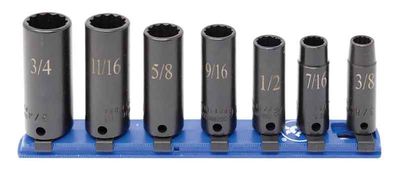 STI2107LR - 7 Piece 3/8" Drive SAE Deep Impact Socket Set, 12-Point