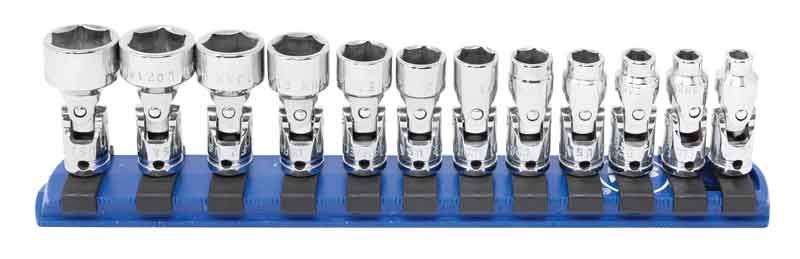 TSUM0212R - 12 Piece 1/4" Drive SAE Standard Universal Socket Set, 6-Point