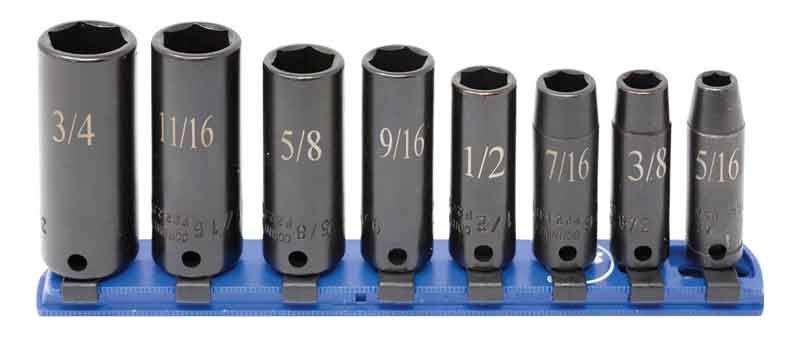 STI2208LR - 8 Piece 3/8" Drive SAE Deep Impact Socket Set, 6-Point