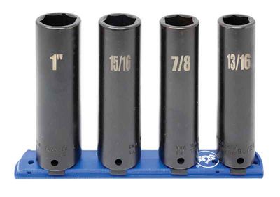STI3204XLR - 4 Piece 1/2" Drive SAE Extra-Deep Impact Socket Set, 6-Point