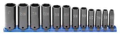 STI2212LR - 12 Piece 3/8" Drive SAE Deep Impact Socket Set, 6-Point