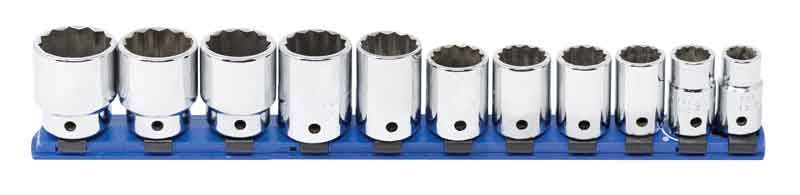 ST3111R - 11 Piece 1/2" Drive SAE Standard Socket Set, 12-Point