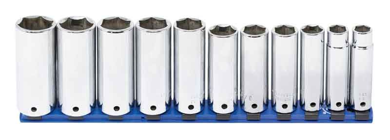 ST3211LR - 11 Piece 1/2" Drive SAE Deep Socket Set, 6-Point