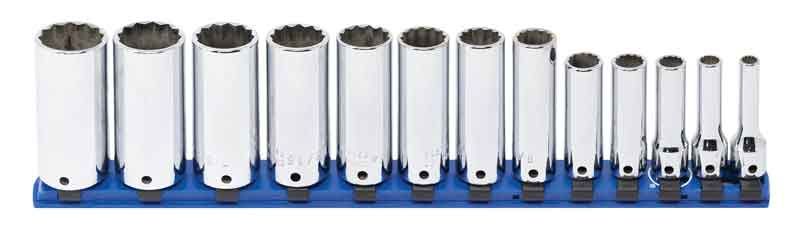 ST2113LR - 13 Piece 3/8" Drive SAE Deep Socket Set, 12-Point