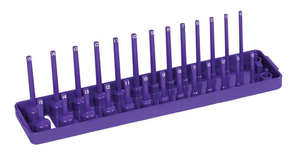 HA1408 - 1/4" Drive Metric 2 Row Socket Tray, Purple