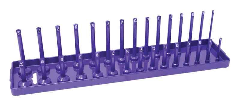 HA3808 - 3/8" Drive Metric 2 Row Socket Tray, Purple