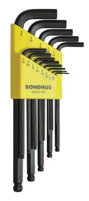 BN10937 - 13 Piece SAE Ball Hex L-Wrench Set - Long