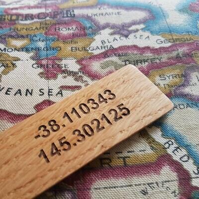Coordinates bookmark for fathers day