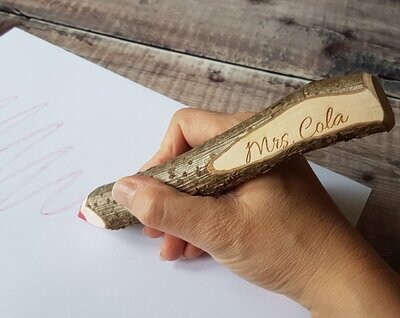 Personalised wooden crayon