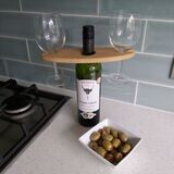 Wine butler - oak wine glass holder