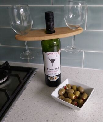 Wine butler - oak wine glass holder