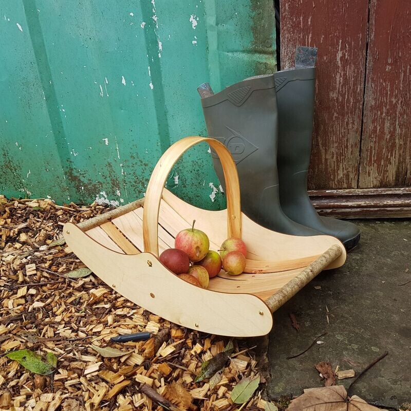 Wood garden basket for dad