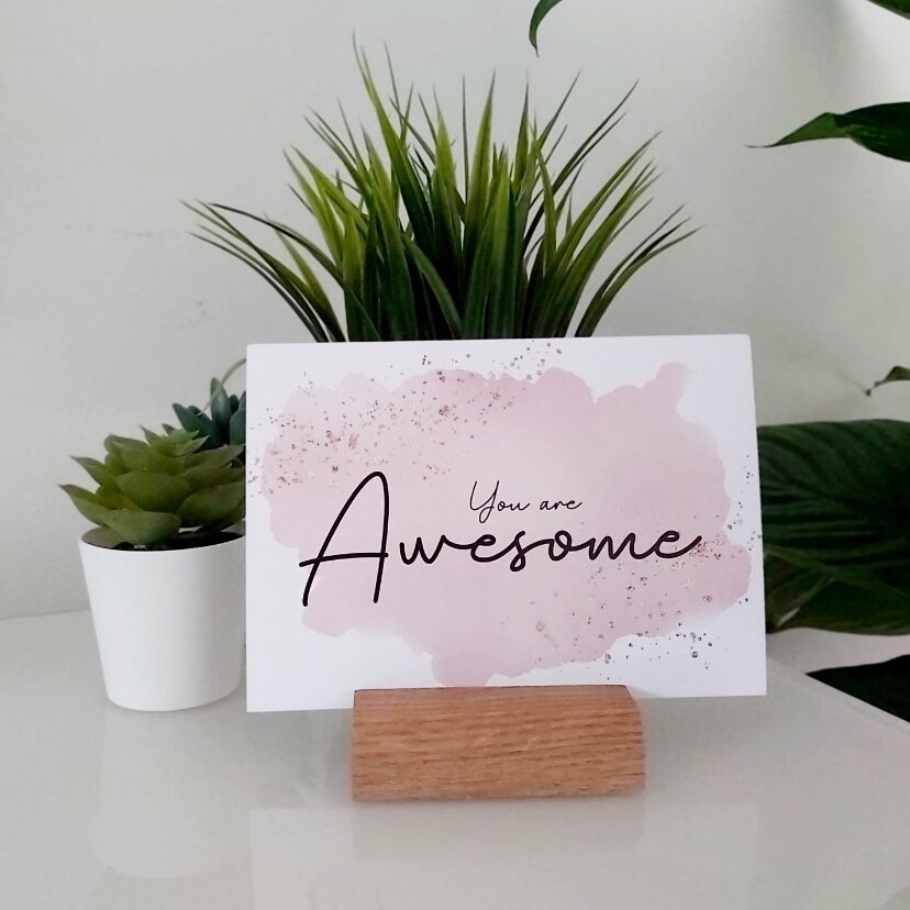 Postcard / tarot card / affirmation display card holder