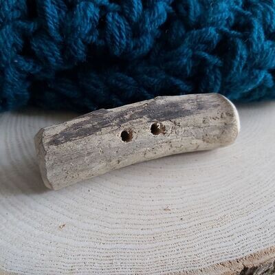 Large rustic driftwood button
