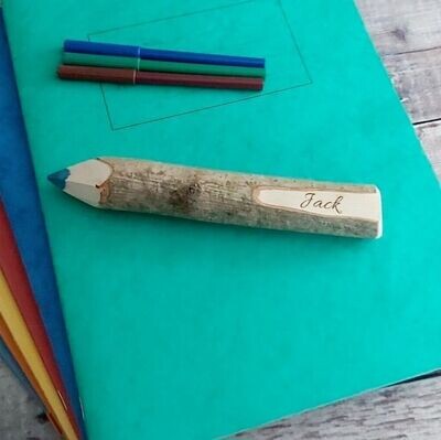 Personalised wooden crayons