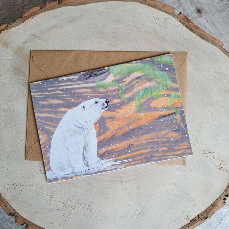 Polar bear Christmas card