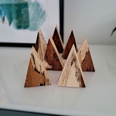 Mini wooden mountains
