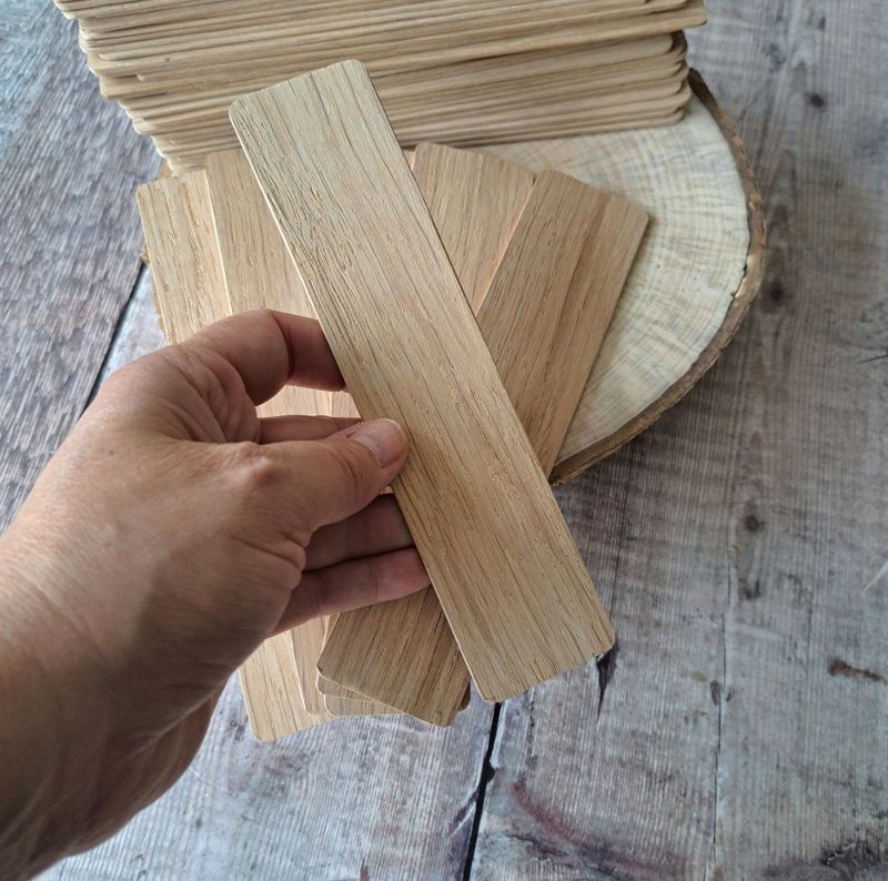 Plain oak bookmarks