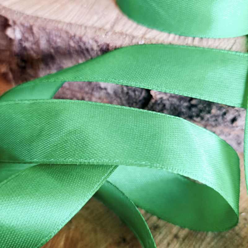 Apple green satin ribbon