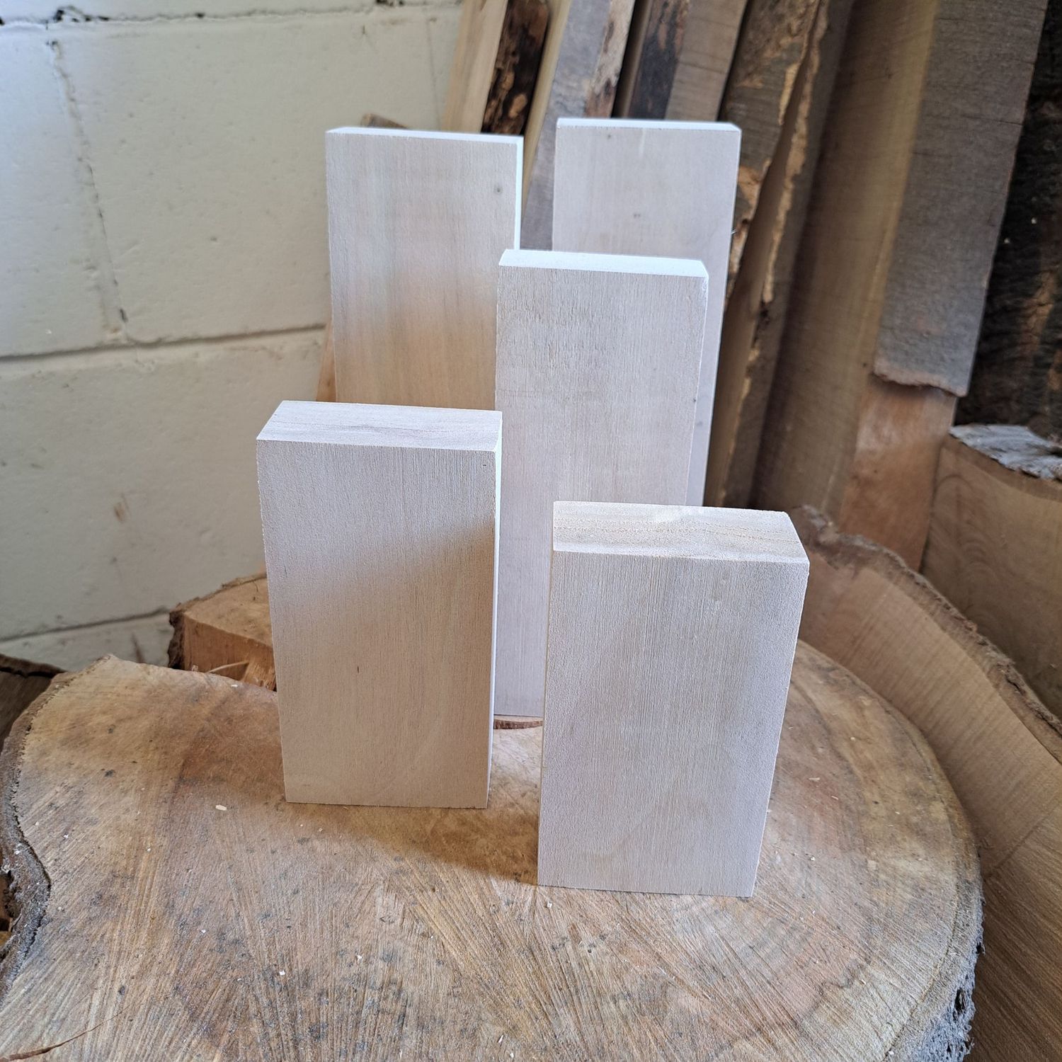 Set of 5 poplar wood blanks