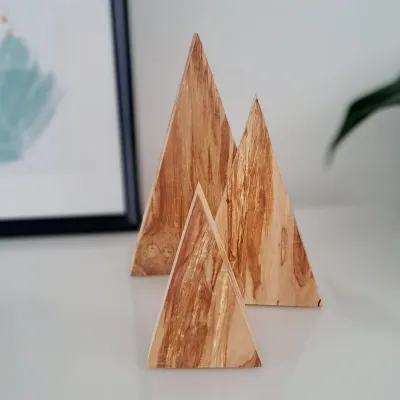 Set of 3 wooden mountains