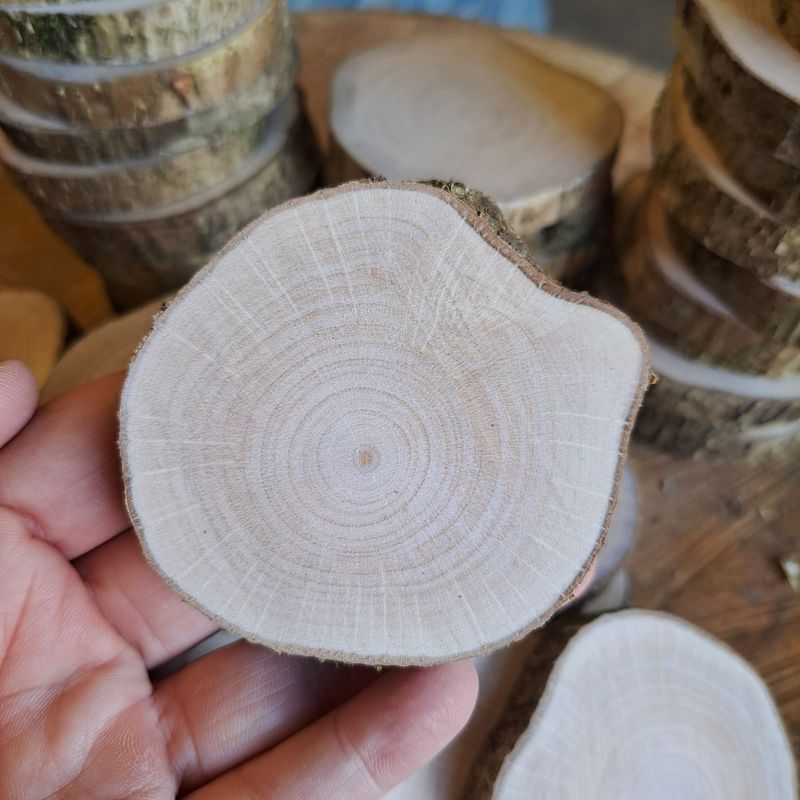 6cm - 7cm hazel wood slices
