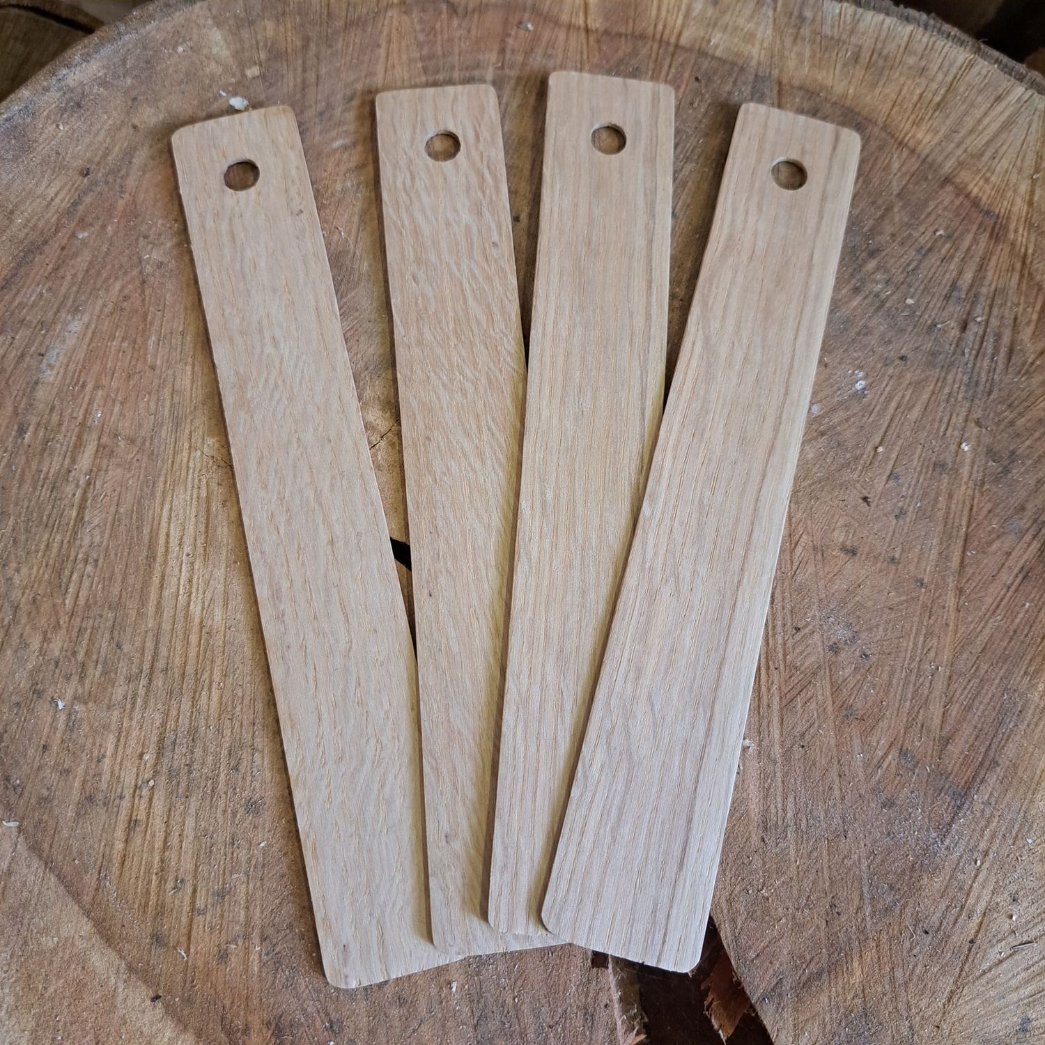Set of 4 oak bookmark blanks Set of 4 oak bookmark blanks