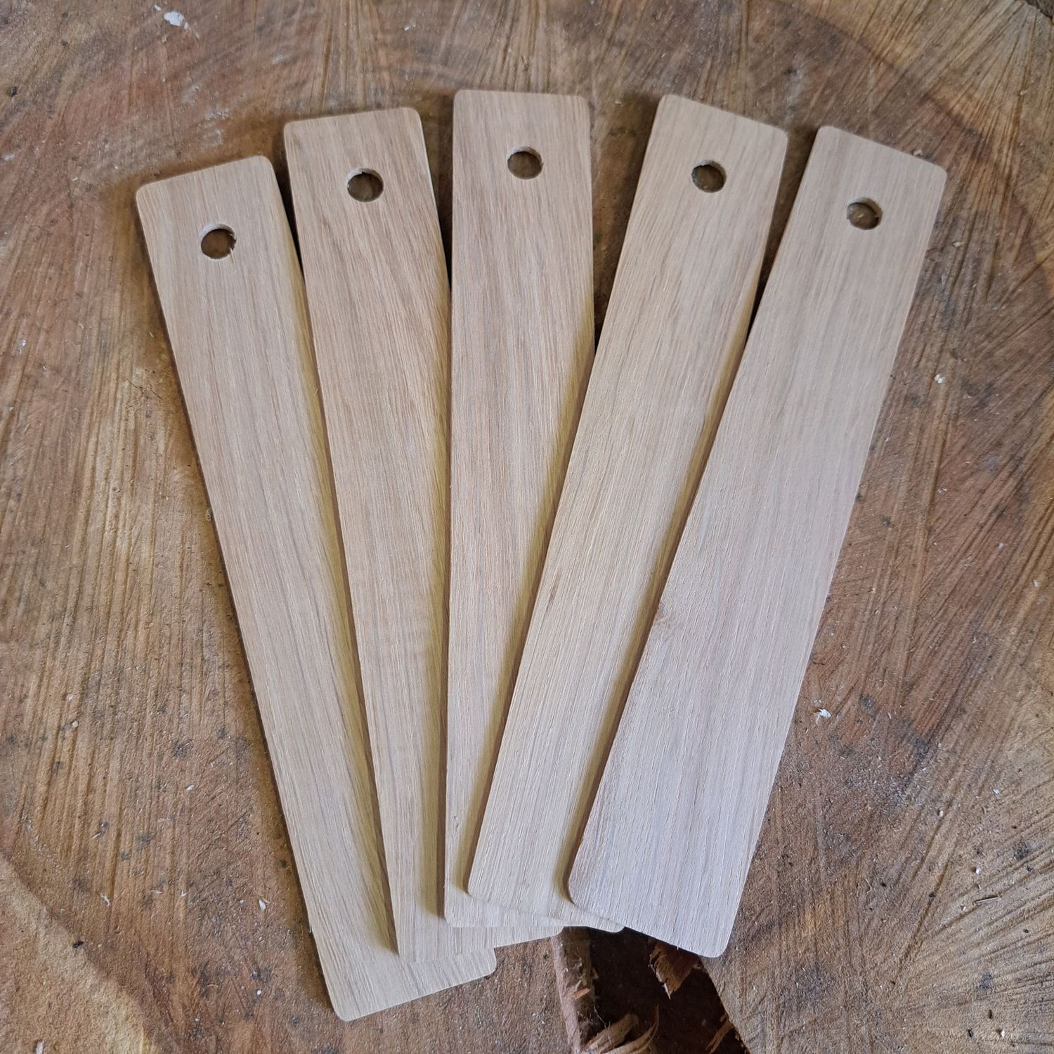 Set of 5 unfinished blank wooden bookmarks Set of 5 unfinished blank wooden bookmarks