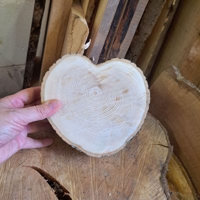 Heart shaped wood slice Heart shaped wood slice