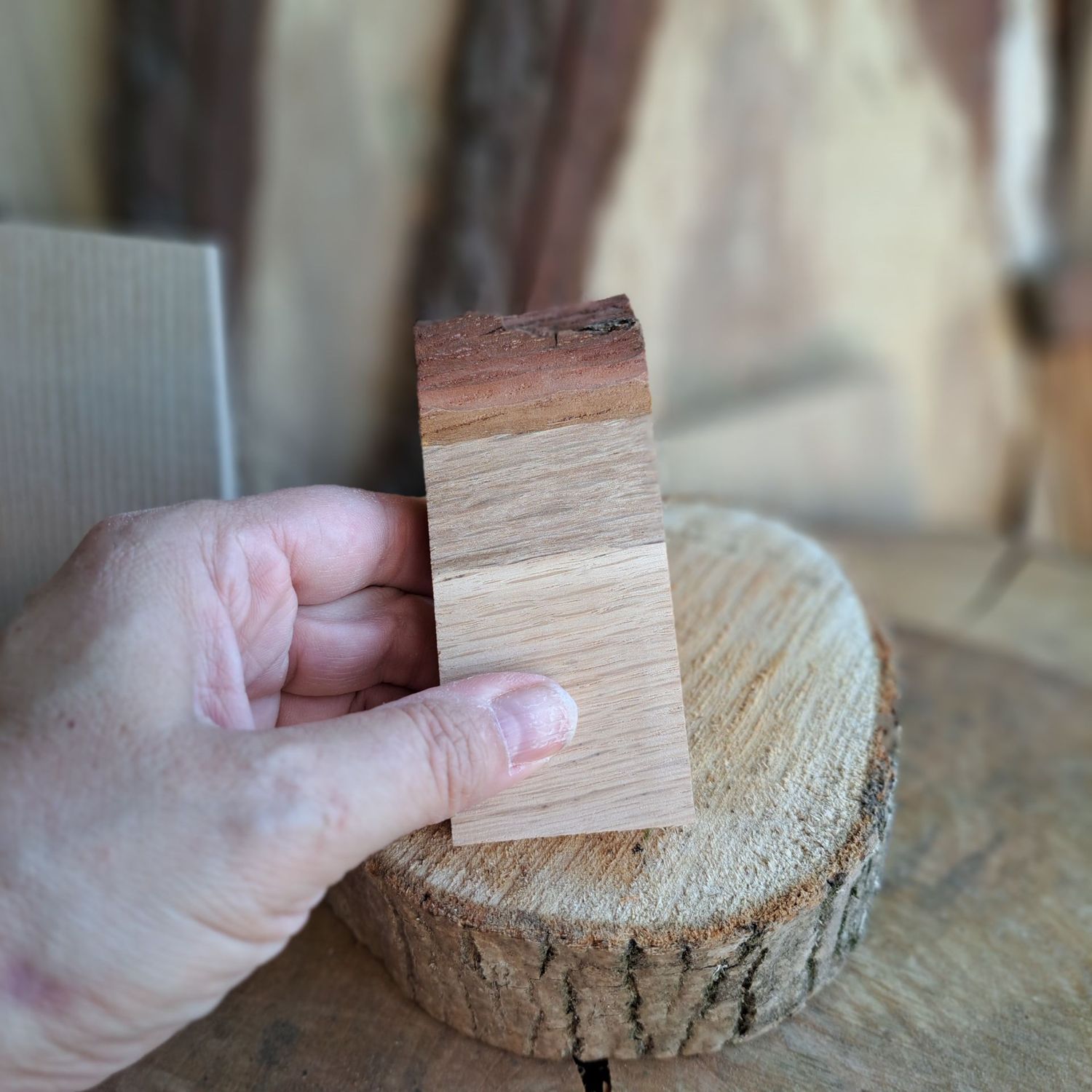 Cute small square oak piece