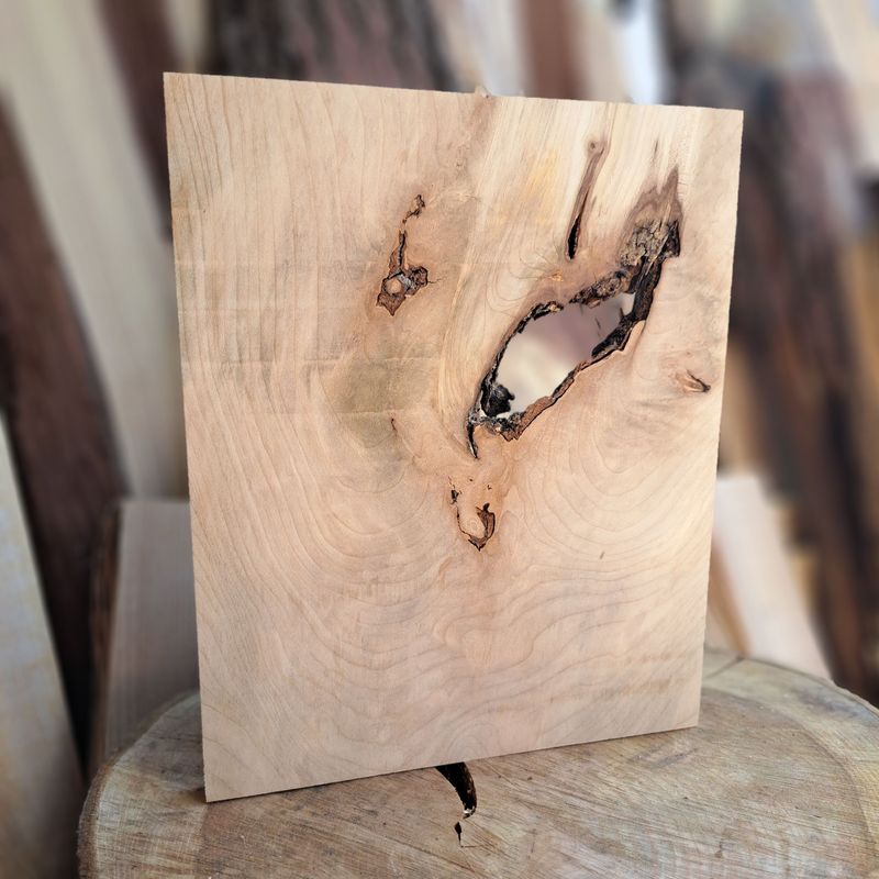Sycamore blank with natural hole