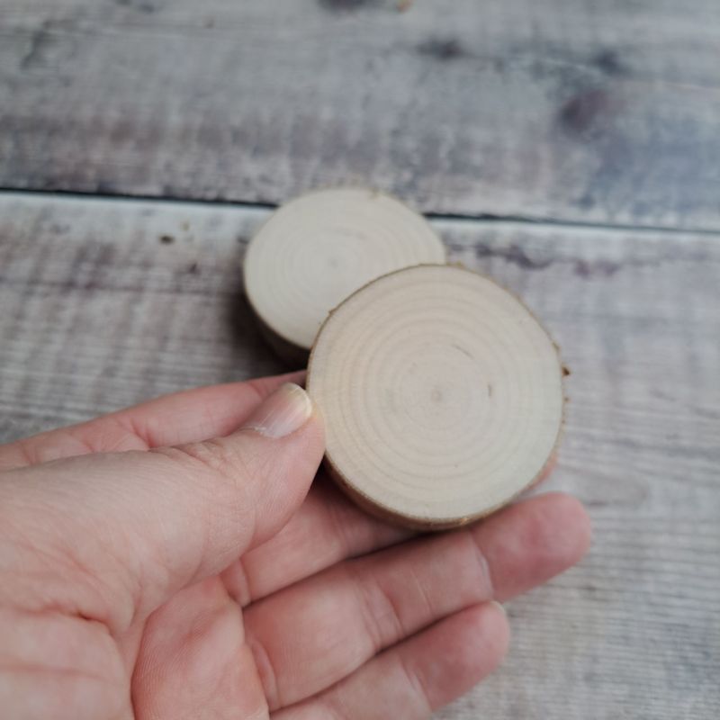 Pair of 4.5cm wood slices