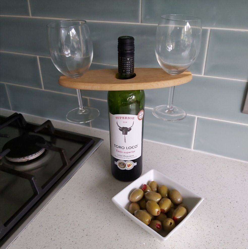 Wine butler - oak wine glass holder Wine butler - oak wine glass holder