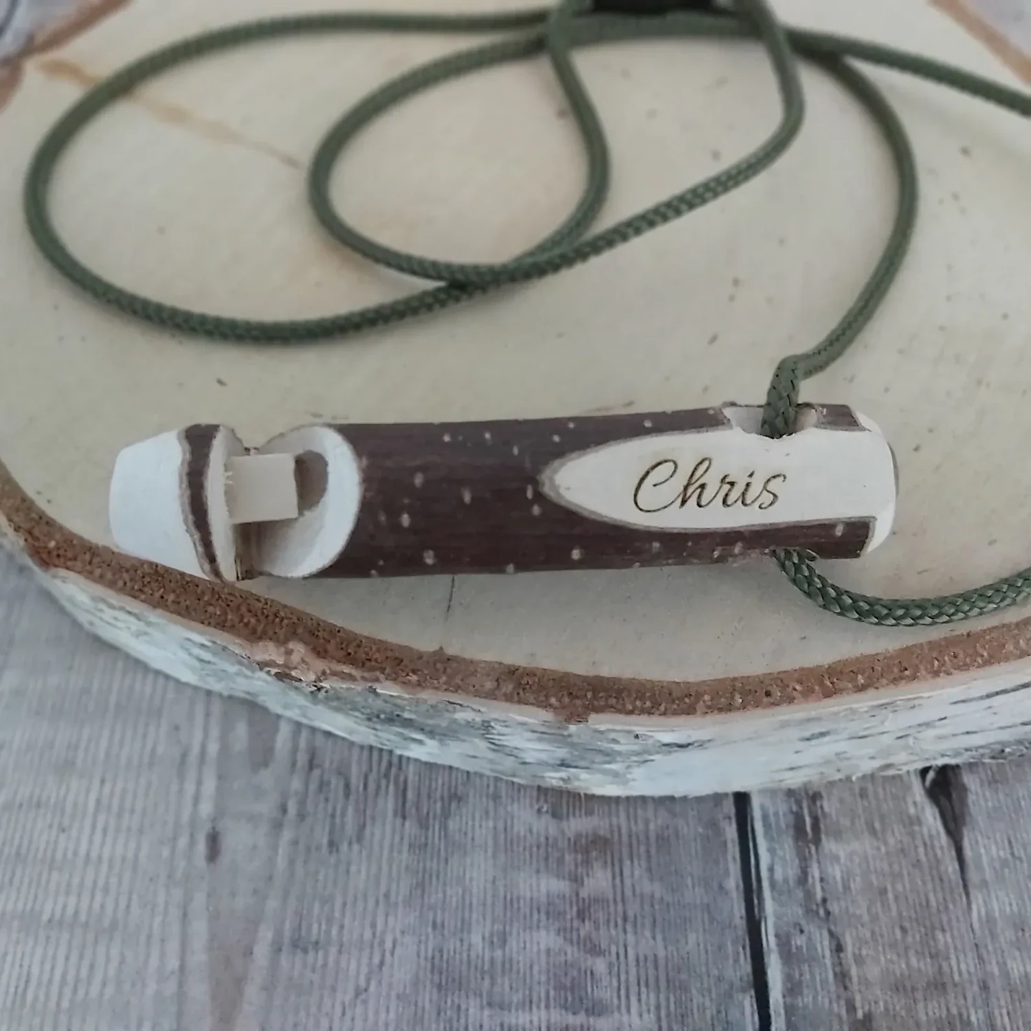 Personalised wooden whistle Personalised wooden whistle
