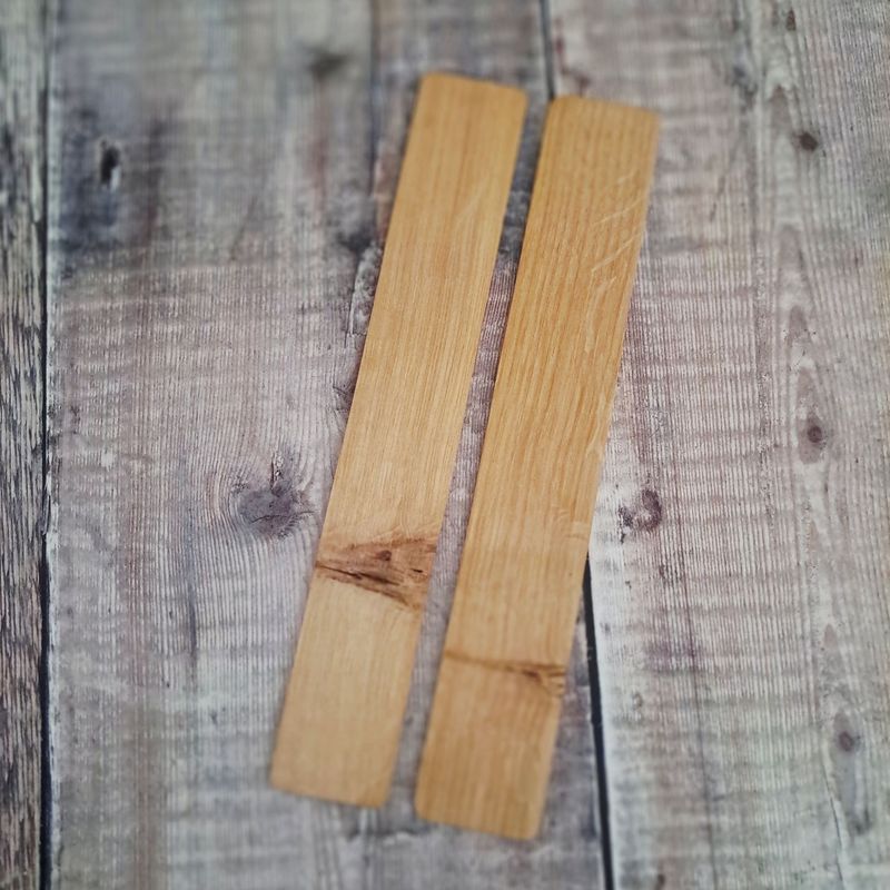 Pair of rustic bookmark blanks