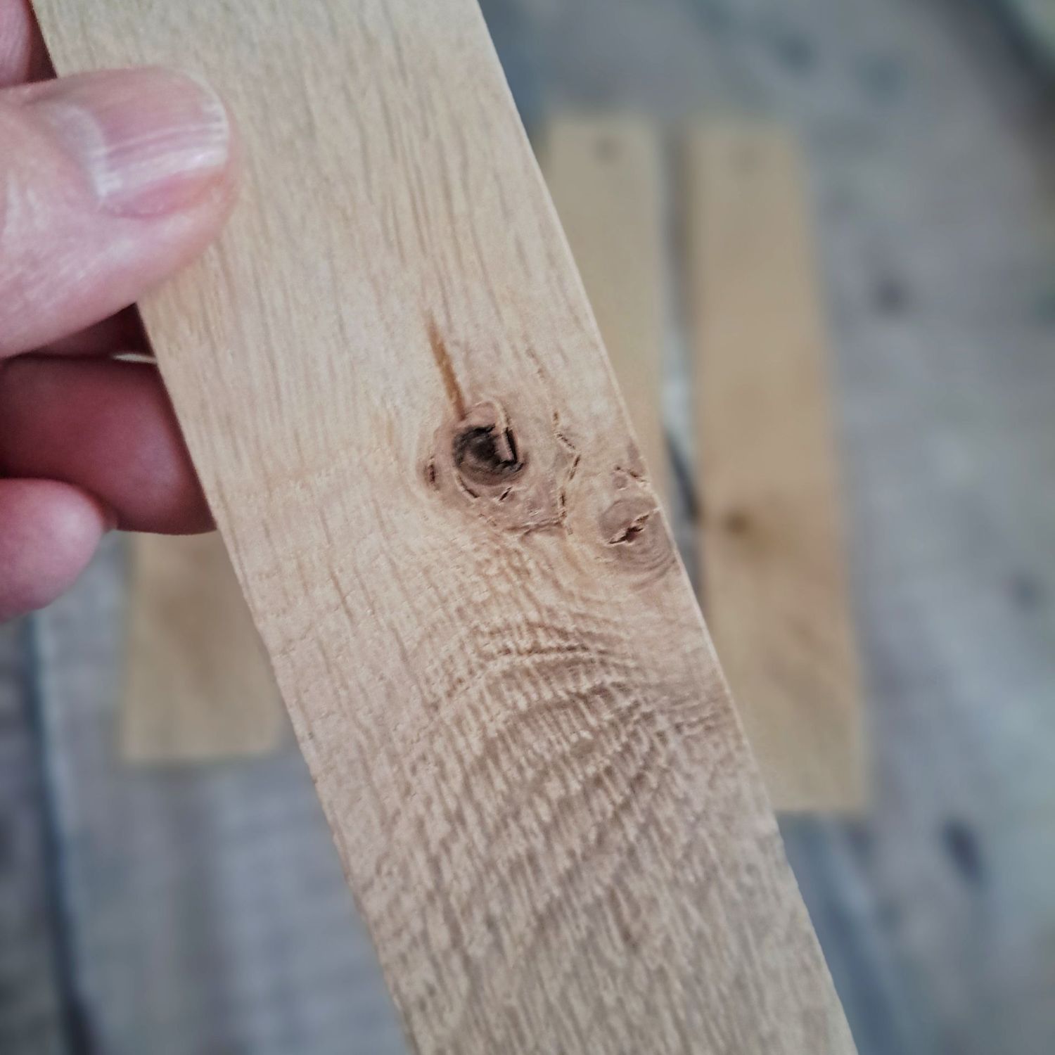 Set of 4 oak bookmark blanks