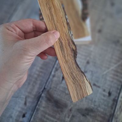 Heavily spalted oak bookmarks
