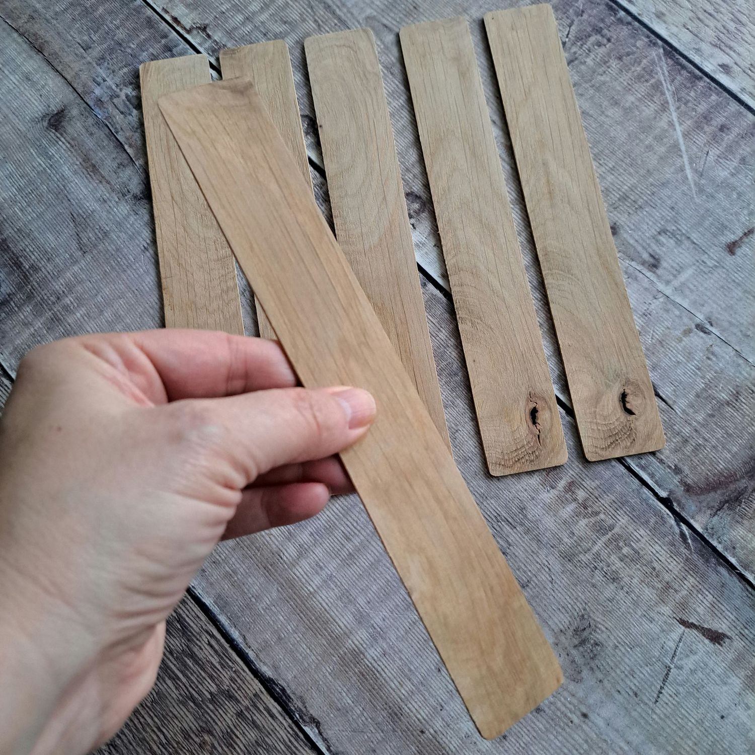 Set of 6 plain bookmark blanks