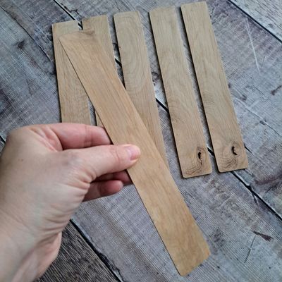 Set of 6 plain bookmark blanks